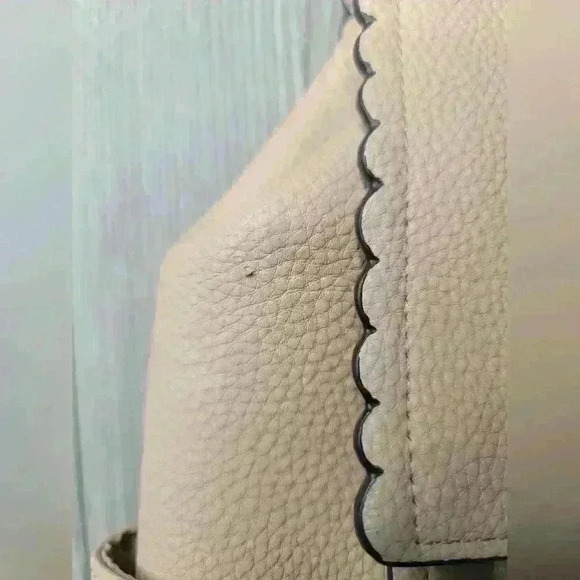 Nanette Lepore mauve colored backpack purse with gold chain. - Picture 3 of 12